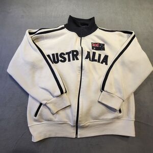 Xcepsion Australia Womens L White Full Zip Jacket Sweatshirt